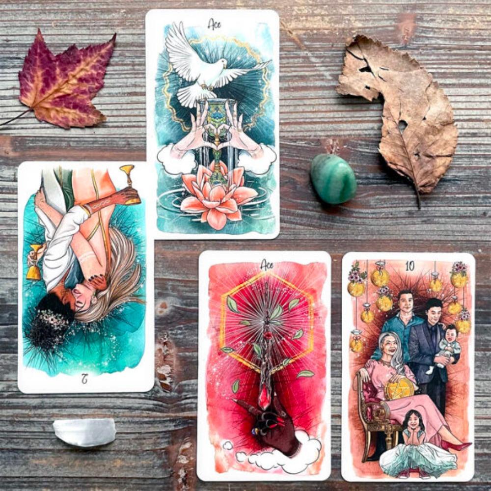 10.3*6cm The Unfolding Path Tarot: A Stunning 78-Card Deck Portable Size for The Modern Reader