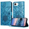 For iPhone 16e Case Sunflower Imprinted Wallet Stand Folio Flip Leather Cover