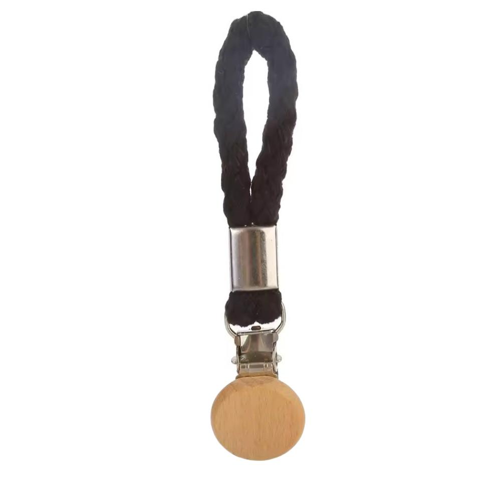 1-8PCS Towel Hanging Clips Woven Cotton Rope Bathroom Wood Round Head Metal Hanging Clips For Home Towel Clothes Storage Hook