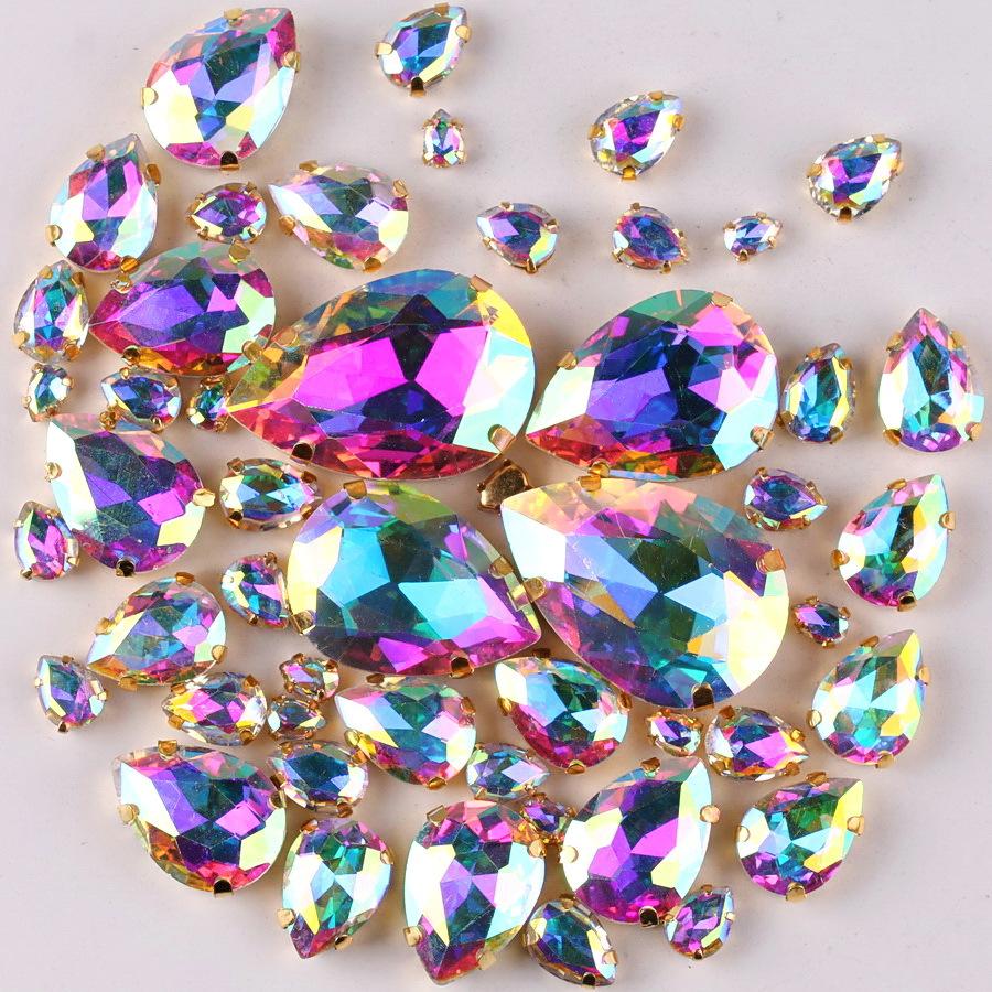 

Смешанные кристаллы, стекло, пришитые вручную бриллианты, каплевидные, овальные, конский глаз, одинарный коготь, дрель, хрустальная пряжка, сделай сам, ювелирные аксессуары, стразы, пришивные бусины 50pcs