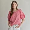 Gingham Check Frill Puff Blouse Zf08qb015nh