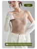 Geripptes Damen-Camisole mit Brustpolstern - Sommer-Weste BH & Oberbekleidungstop