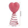 8*16cm Love Heart Christmas Tree Topper Decoration 3D Spring Glitter Heart Xmas Tree Top Ornament Winter Holiday Party Supplies