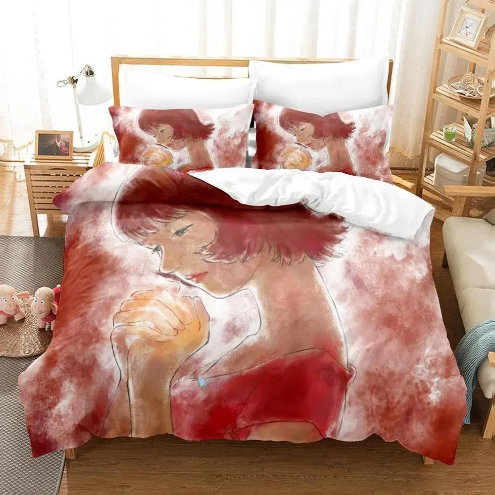 Anime Paprika Zestaw Pościeli Pojedynczy Bliźniak Pełny Queen King Size Zestaw na Łóżko Sypialnia dla Dorosłych Dzieci Zestawy Poszewek na Kołdrę Zestaw Prześcieradeł Anime