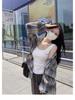Korean Style Plaid Turn-Down Collar Long Sleeve Women's Shirt - Spring/Summer Casual Loose Mid-Length Sun Protection Top