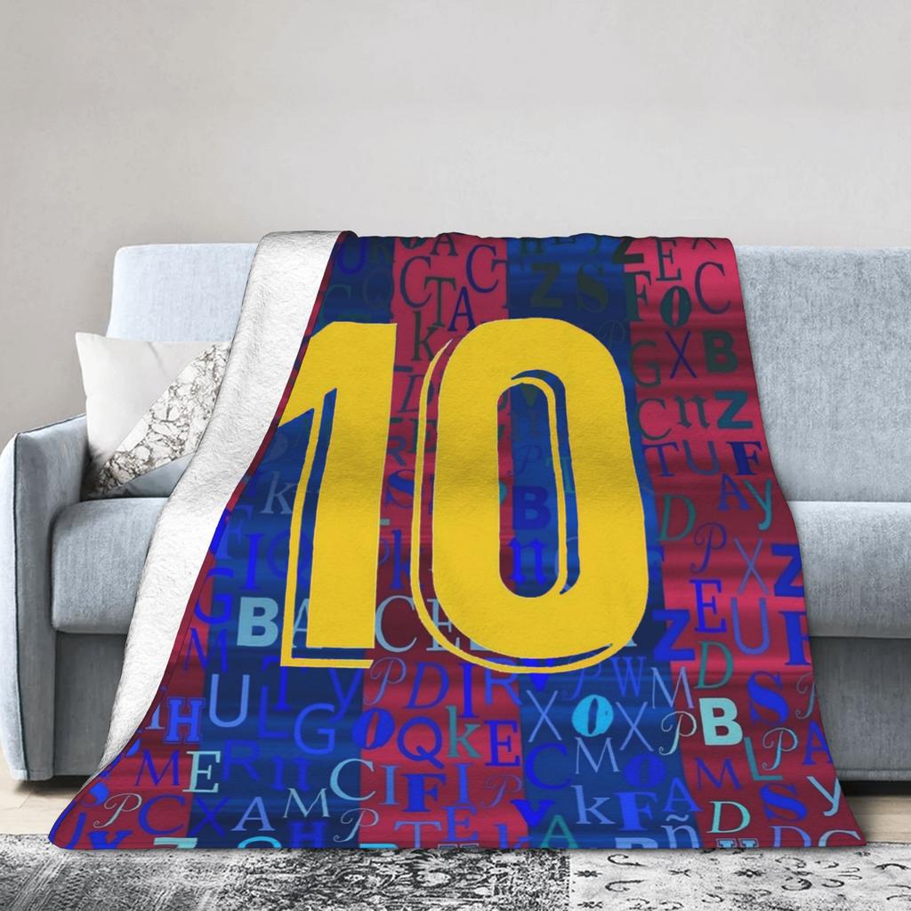 Argentina Number 10 Football Soccer Blanket Flannel Decoration Messied Portable Warm Throw Blanket for Home Couch Bedding Throws