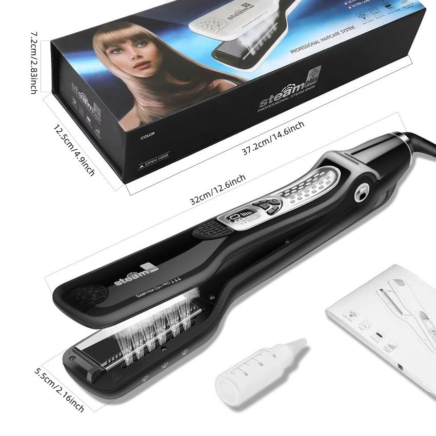 

Multi Functional Straight Hair Splint Curling Stick Straight Curling Dual-use Spray Straight Plate Clip A/Black/EU