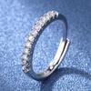 Women's High-End Imitation Moissanite Open Ring - Classic Light Luxury One Carat Versatile Tail Jewelry