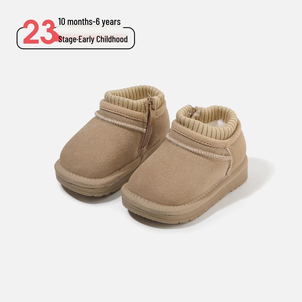 2025 Autumn/Winter Toddler Boots: Cozy Fleece-Lined Cotton, Soft Non-Slip Sole, Comfortable Baby Shoes