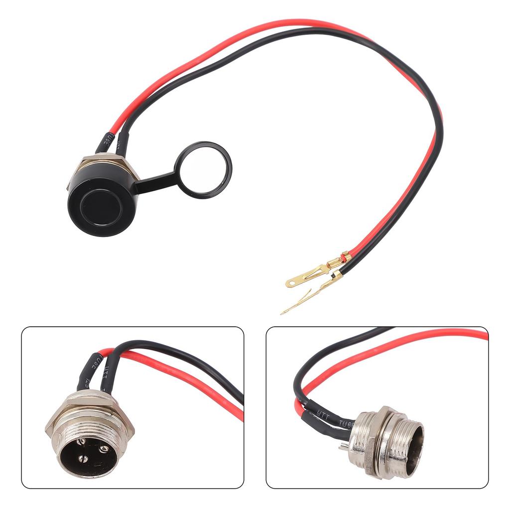Batterilader Koblingsport 3 Pins Inline Ledninger Ledning Elektrisk Sparkesykkel