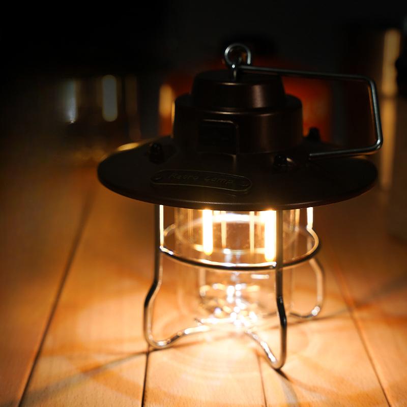 Camping Lantern Portable New Outdoor Lighting Usb Multi-Function Tent Light Touch Remote Control Warm Light Atmosphere Campsite Lamp