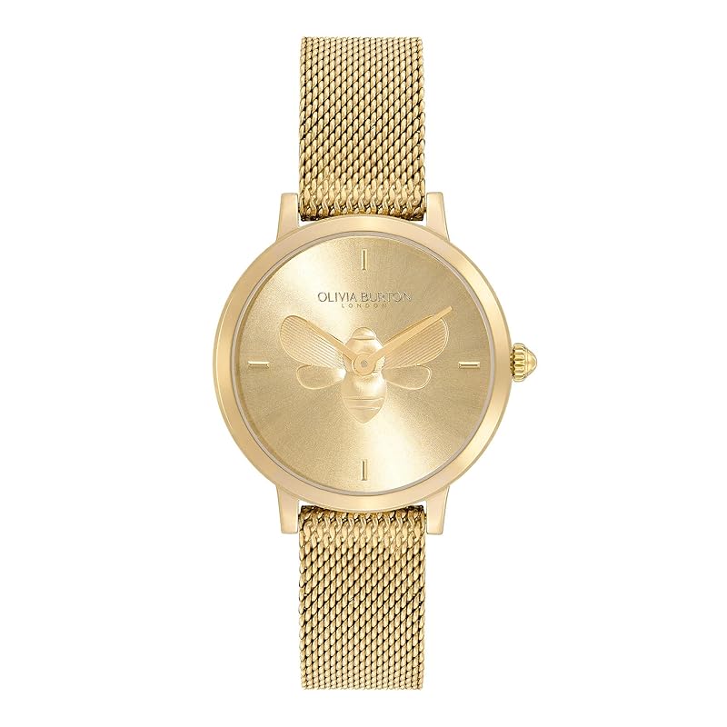 

Authorized distributor [OLIVIA BURTON] olivia burton clock watch ladies ob24000022 signature 28mm Bee ultra slim gold mesh watch