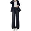 Black Suit Pants Women's Autumn and Winter 2025 New High-end Drape Small Velvet Casual Straight Wide-leg Pants