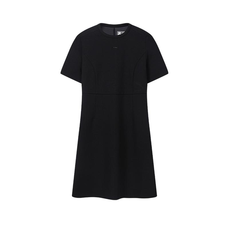 FILA White Moisture Wicking Casual Short Sleeve Dress Women dresses F51W633303FBK XS