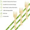 50/100Pcs Mini-Bamboo Forks, 3.54" Disposable Biodegradable Compostable Table Utensils, Bamboo Cutlery for Parties, Camping