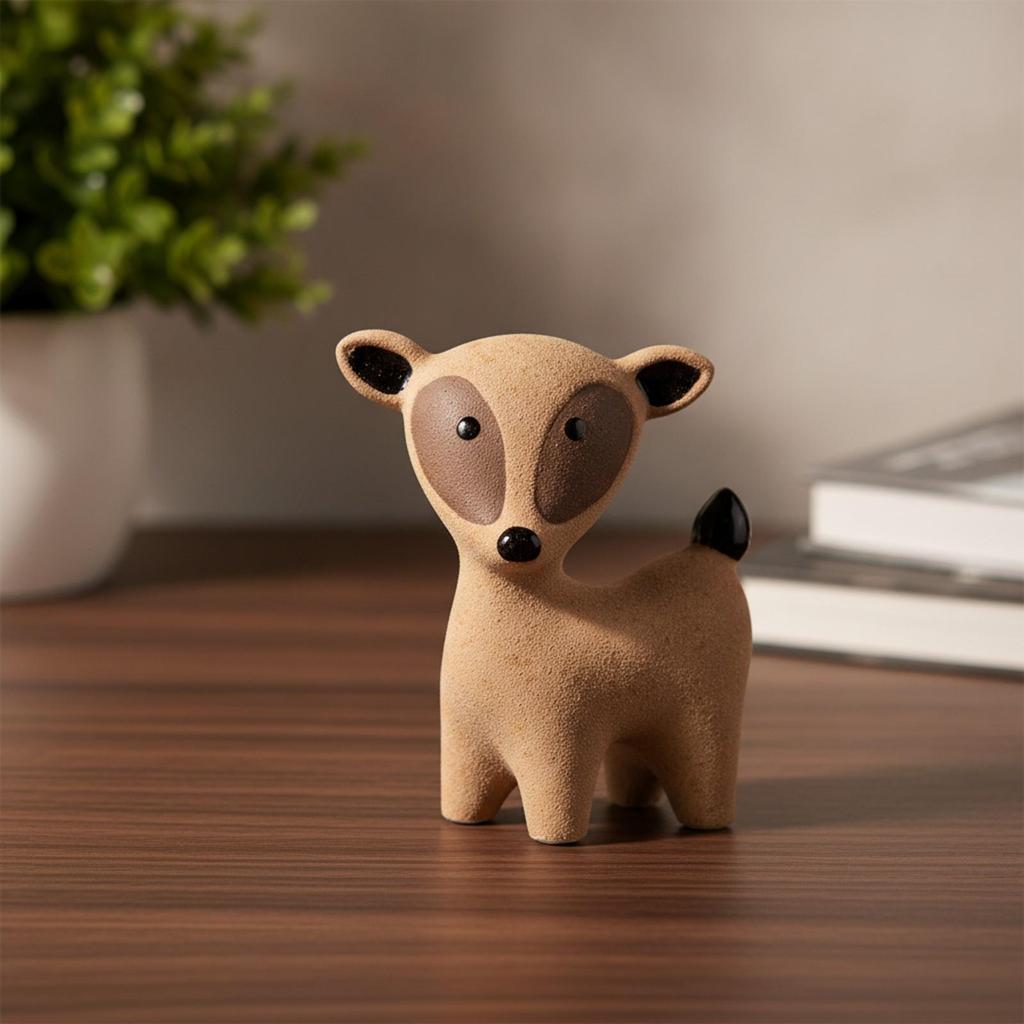 Resin Figurine Decorative Feline Sculpture Indoor for Living Room
