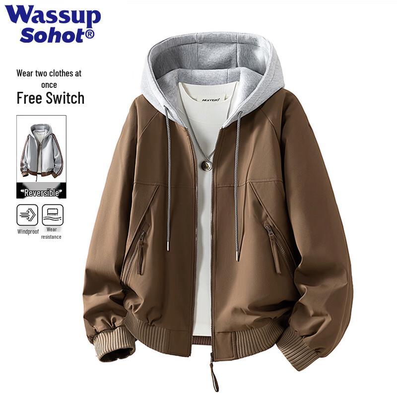 Wassup Sohot Reversible Men's Casual Jacket