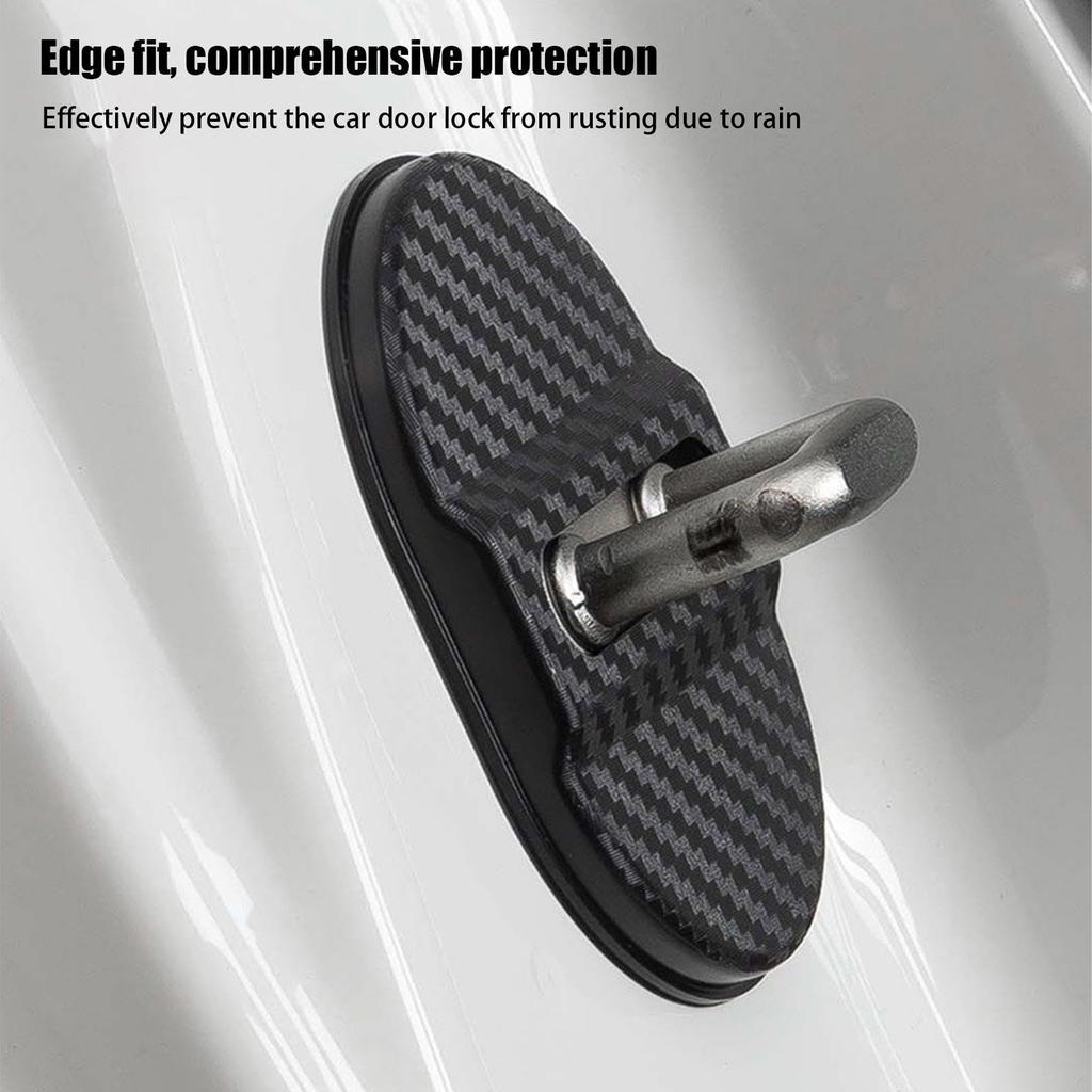 Rebornsun Car Door Latch Lock Trim Cover, Car Door Latch Protection Cover - Auto