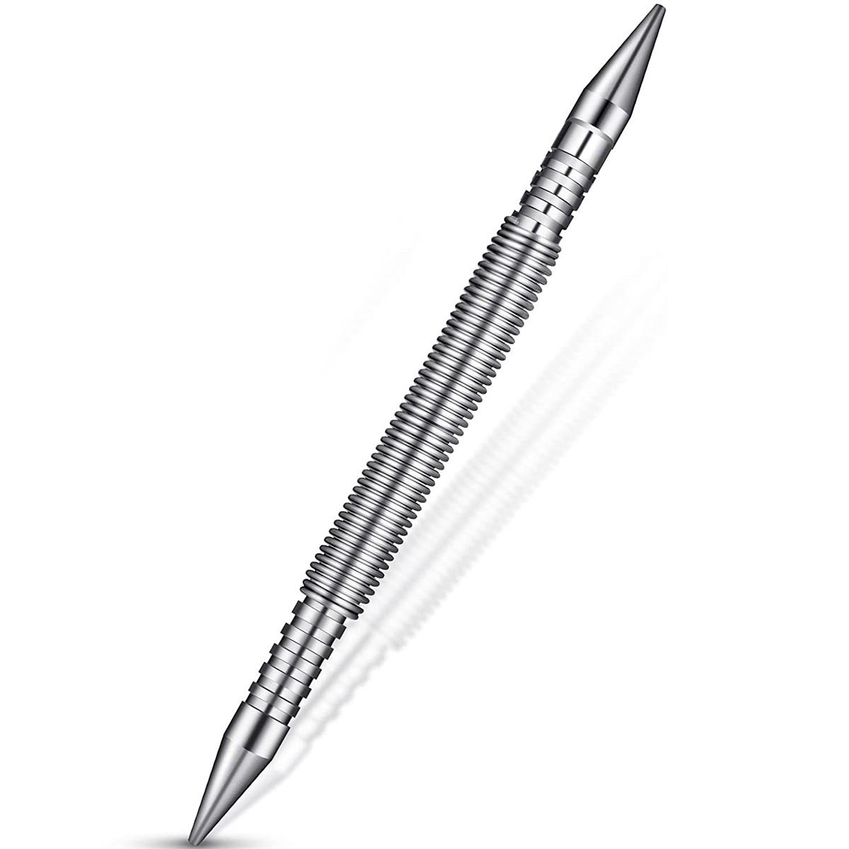

Spring Tool Hammerless Nail Set Center Pin Punch Spring Loaded Marking Metal Double Ended Prick Punch Hammerless Hammer Punch