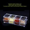 Kitchen Seasoning Jar Set Acrylic Condiment Storage Box Transparent Salt Sugar Spice Jar Set