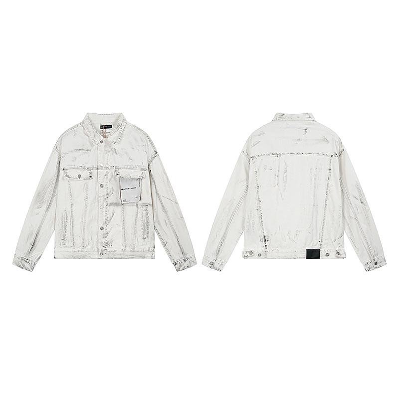 Джинсовая куртка Amri Retro с эффектом потертости - Крутая, Свободная, Премиальное качество для Весны и Осени XL