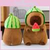 Capybara Hat Watermelon Plush Toys Soft Doll Room Decoration Children Gifts