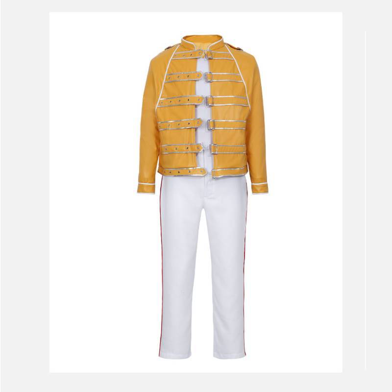 Conjunto de Disfraz de Queen Freddie Mercury con Tejido de Poliéster para Halloween