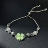 Women Fashion Electroplated Floral Clover Long Bracelet Japanese Korean Style