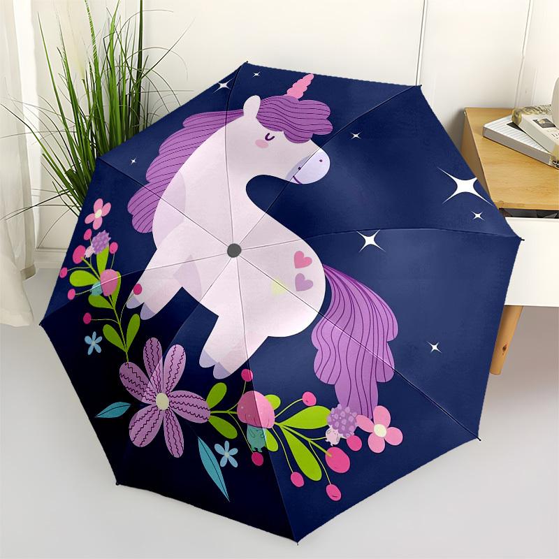 

1pc Cartoon Pattern Umbrella with Plastic Handle,Suitable for All Seasons Home Travel Outdoor Umbrella