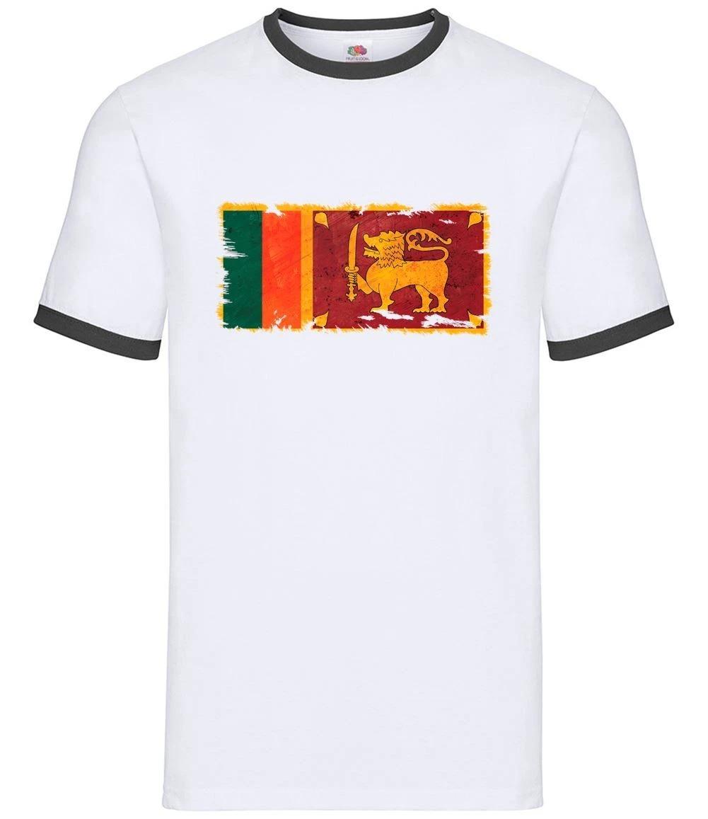 Sri Lanka Flag - Mens Ringer - Democratic Socialist Republic Colombo Country S