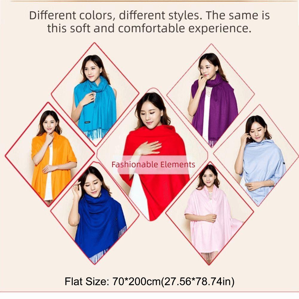 Thicken Winter Warm Shawl Wraps Long Fringed Shawl  Wedding Party Evening Dresses