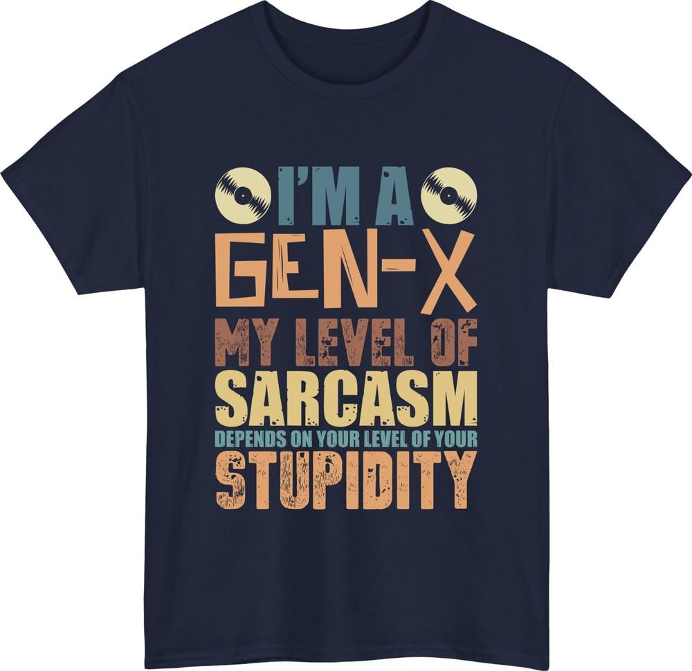 Funny gen x sarcasm tshirt retro vintage quote humour 70s 80s vinyl record top S
