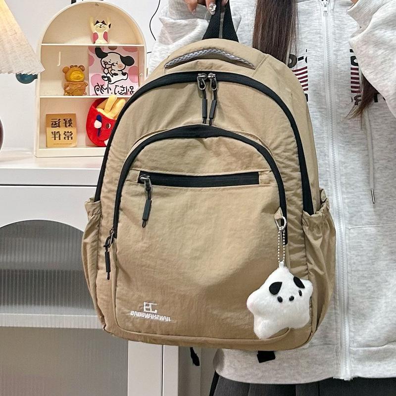 Version Is Fresh, the Same for Men and Women, and the Student Schoolbag Is Large-capacity Casual, Simple and Lightweight Travel Backpack.