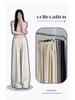Women's 145-150cm Petite Soft Draping Wide-Leg Drawstring High-Waist Pants - Autumn Slimming Sports