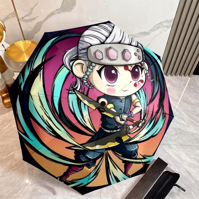 Japanese-style Cartoon Demon Slayer Kamado Tanjiro & Kamado Nezuko Umbrella Including Home Travel and Outdoor Activities Multi Functional Umbrella 2