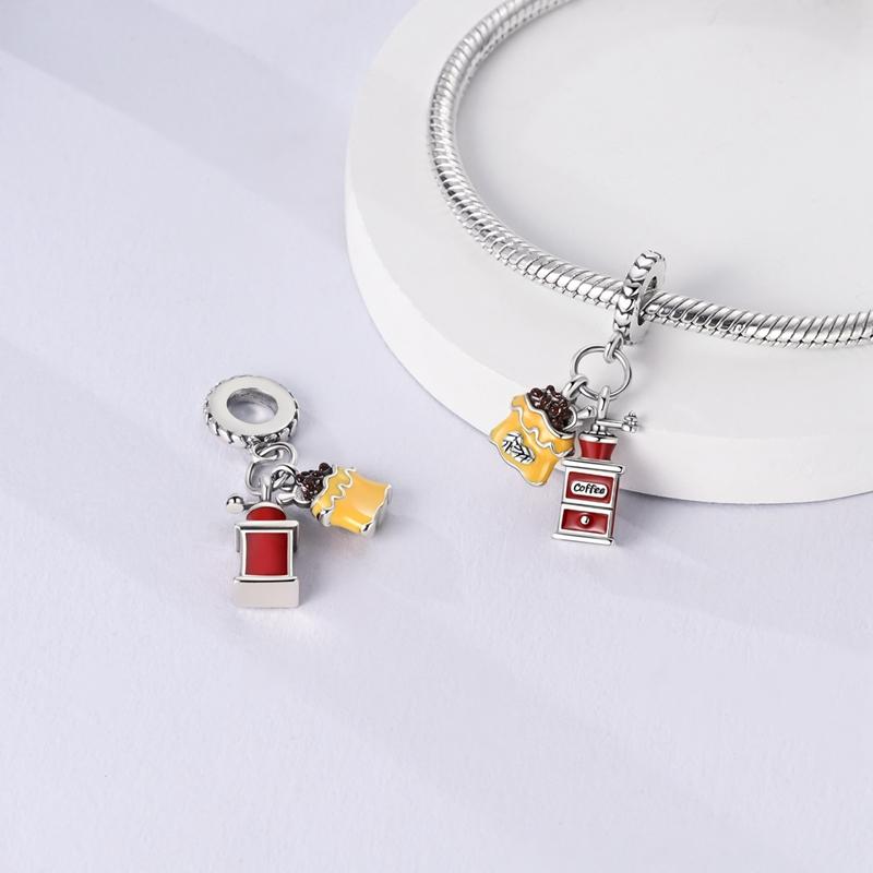 Pendant Charm Bead Copper Pink Arrow Heart Pendants Fit Original Bracelet For Jewelry Making Valentine'S Day Gift