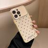Luxury Glitter Soft 2-in-1 Large Window Case For iPhone 17 Air 16 15 14 13 12 11 Pro Max Plus Shiny Wave Point Circles Cover