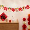Foldable Pull Flag Ornament Paper Snake Year Banner Hanging Snake Pendant  for Mall Supermarket
