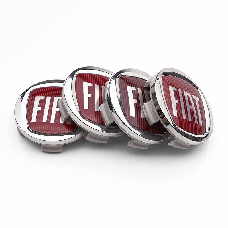 4Pcs Car Emblem Wheel Center Cover Hub Accessories For Fiat Abarth 500e Panda Tipo FR Argo Freemont Viaggio Bravo Punto Doblo