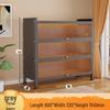 Shengbai Grey Bookshelf Storage Cabinet with Tempered Glass Doors