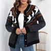 Full-size Halloween Ghost Vintage Polka Dot Long-Sleeve Knit Cardigan Sweater for Women, Loose European and American Cross-border Women's Wear