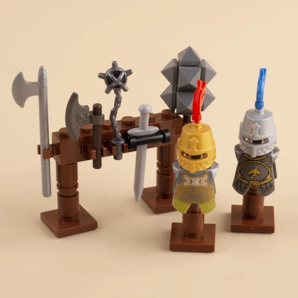 MOC Medieval Building Blocks Set Accessories Smithy Bedroom Table Bar Furniture Kitchen Assembly Boy Toy Mini Bricks K027 DIY