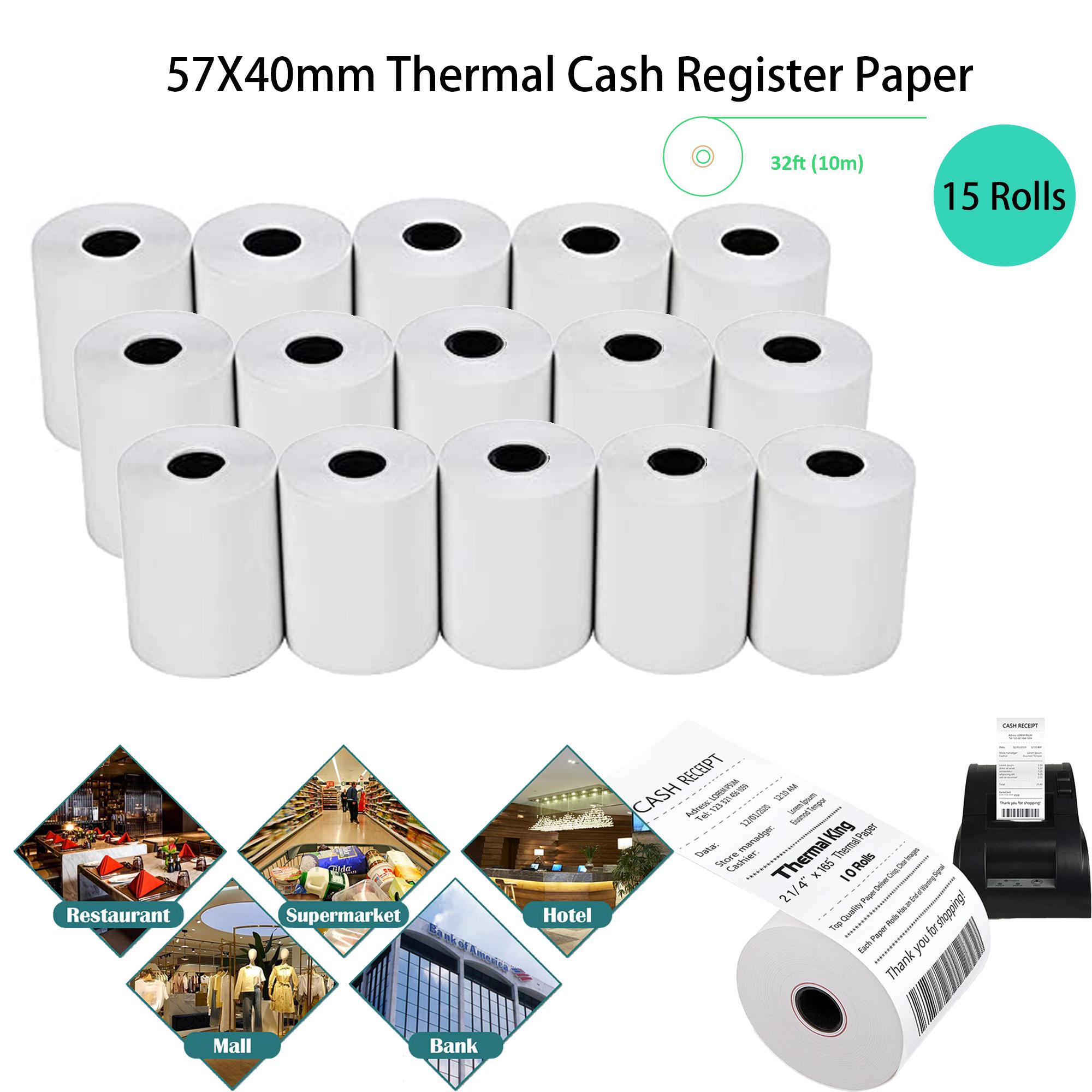 

Термобумага для кассового аппарата рулоны 57x40мм чековая бумага бумага для термопринтера для точки продаж бумага для кредитных карт супермаркет