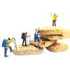 Realistic Hiking People Figure Model 1:64 Scale Hand Painted Miniature Figures for Dioramas Props,Photography Collectors