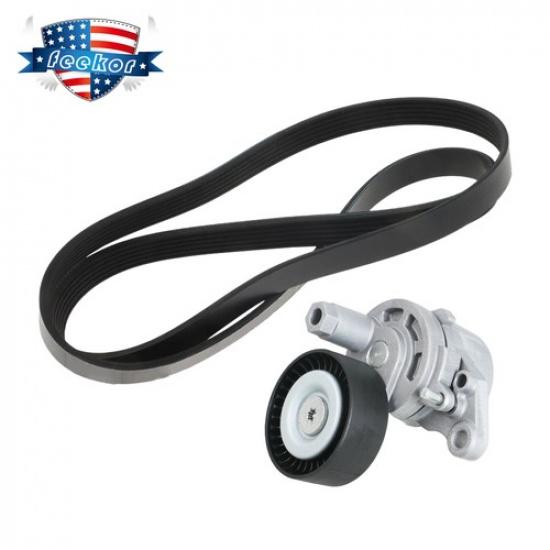 Serpentine Belt + Tensioner w/ Pully for 2014-2018 Nissan Altima Rogue L4 2.5L