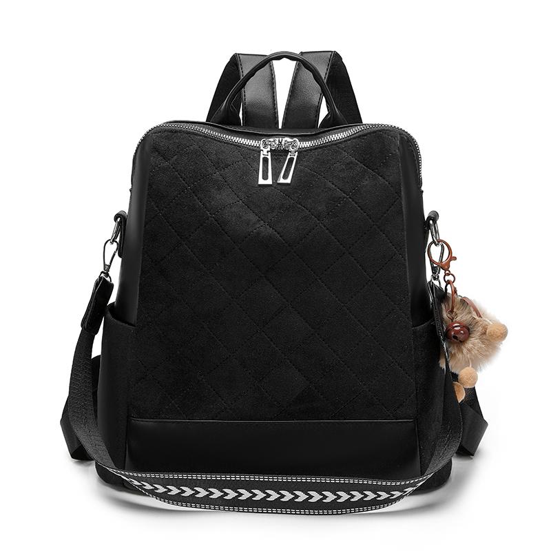 Backpack Women's Rhombic Nylon Shoulder Bag