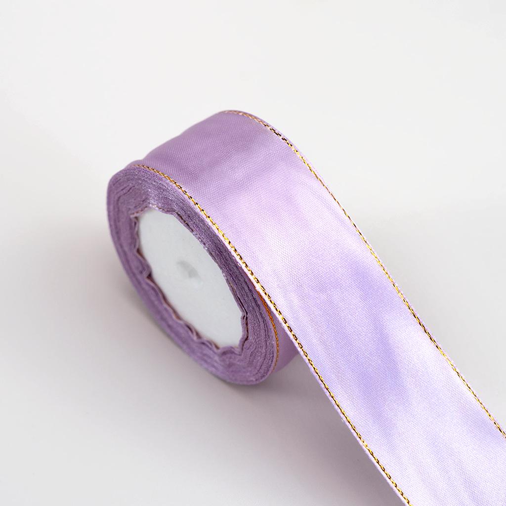 Nastro Doppio Bordo Oro da 4 cm per Matrimonio, Pasticceria e Fiocchi per Scatole Regalo - Nastro Rosa per Confezione Fatto a Mano