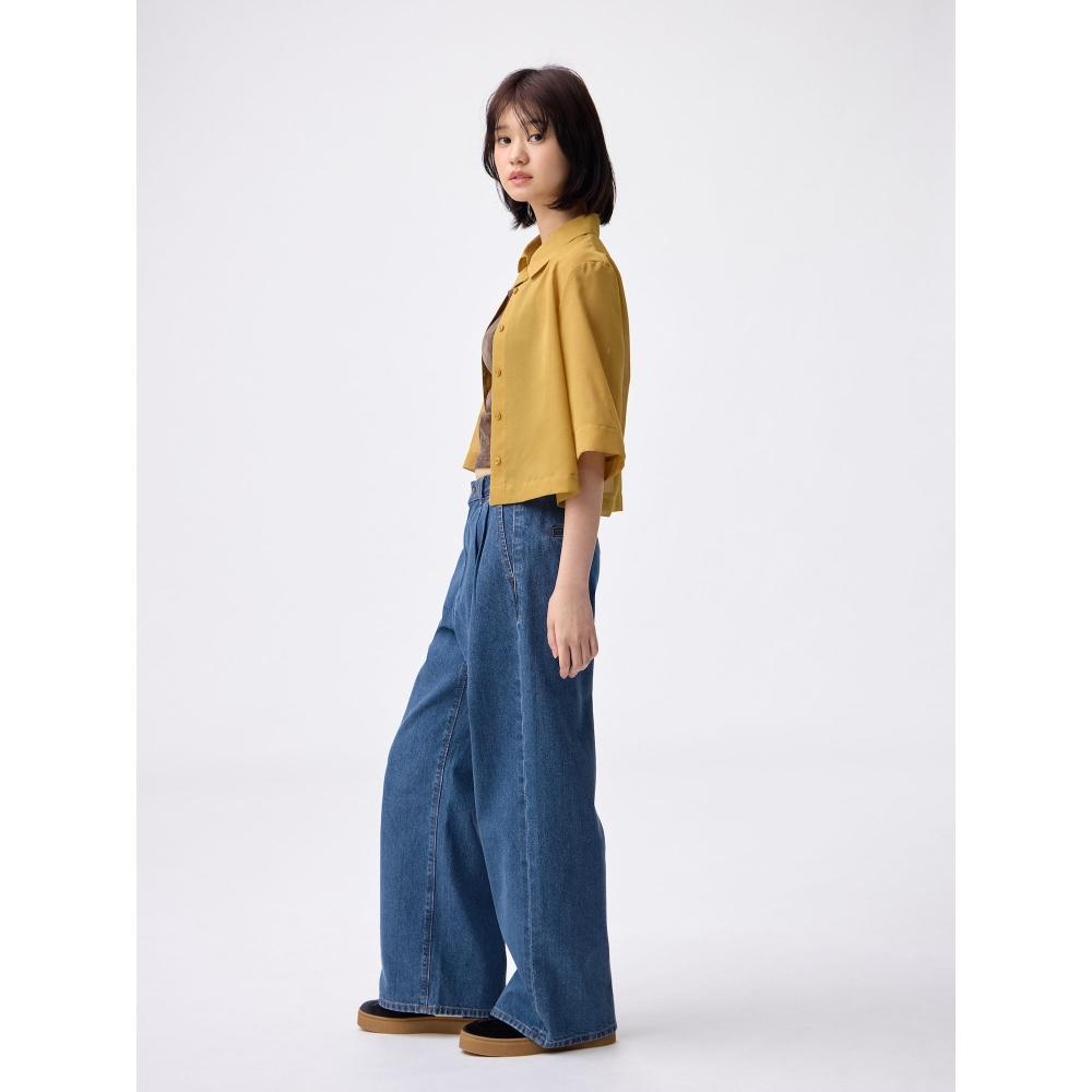 Uniqlo Gu Denim Pleated Trousers