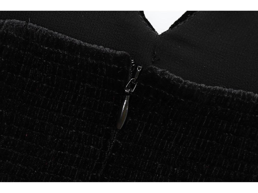 Zimní sametový top bez ramínek se srdíčkovým výstřihem pro ženy