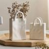 Handbag Shape Vase Modern Decorative White Vase Home Decoration Dried Flower Arrangement Table Decoration
